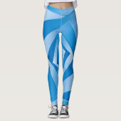 Leggings Feuilles Bleues (Devant)