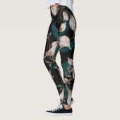 Leggings Feuilles botaniques modernes foncés (Gauche)