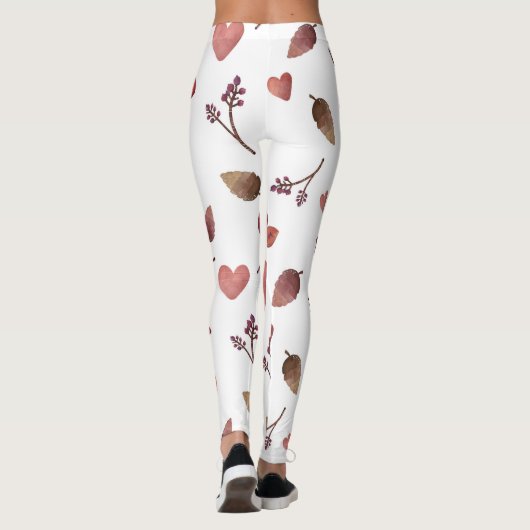 Leggings Feuilles, Coeurs, Brindilles (Dos)