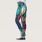 Leggings Feuilles colorés en vitrail (Gauche)