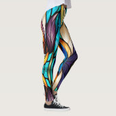Leggings Feuilles colorés en vitrail (Droite)