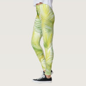 Leggings Feuilles d'aquarelle tropicale (Gauche)