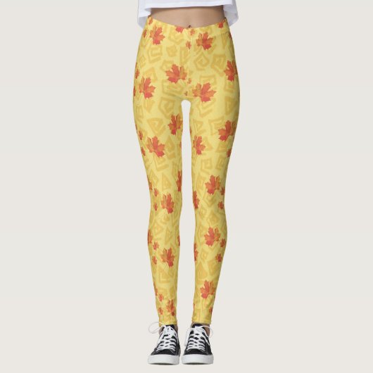 Leggings Feuilles d'Automne (Devant)