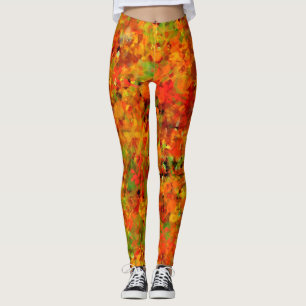 Leggings Feuilles d'automne Abstraites