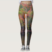 Leggings Feuilles d'automne Couleur de l'automne scène Legg (Devant)