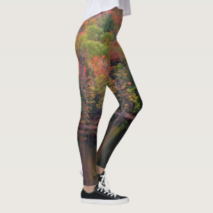 Leggings Feuilles d'automne Couleur de l'automne scène Legg