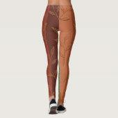 Leggings Feuilles d'automne de Boho triées (Dos)