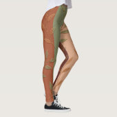 Leggings Feuilles d'automne de Boho triées (Droite)