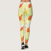 Leggings feuilles d'automne de l'aquarelle (Dos)