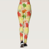 Leggings feuilles d'automne de l'aquarelle (Dos)