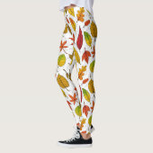 Leggings Feuilles d'automne en blanc (Gauche)