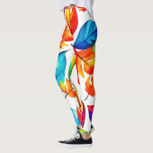 Leggings Feuilles d'automne Motif Abstrait (Gauche)