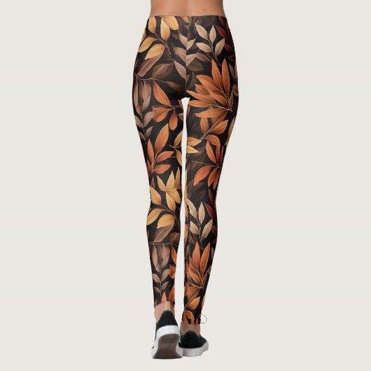 Leggings Feuilles d'automne rustiques (Dos)