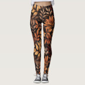 Leggings Feuilles d'automne rustiques (Devant)