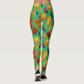 Leggings Feuilles d'automne vibrantes (Dos)