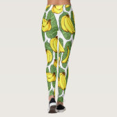 Leggings Feuilles de bananes : Motif de fruits tropicaux (Dos)