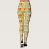 Leggings Feuilles de chute d'aquarelle (Dos)
