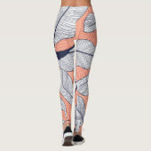 Leggings Feuilles de la Jungle Motif Tropical sans couture (Dos)