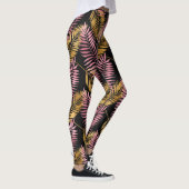 Leggings Feuilles de léopard rose et or (Droite)