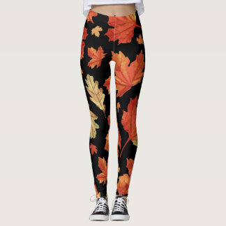 Leggings Feuilles de l'érable d'automne Thanksgiving Motif