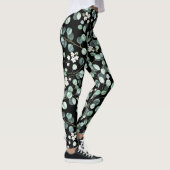 Leggings Feuilles de l'Eucalyptus : Motif de fleurs blanche (Droite)