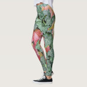 Leggings Feuilles de lierre vert rouge automne saison (Gauche)
