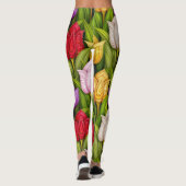 Leggings Feuilles de mode Pop Tulips en fleurs 3 (Dos)