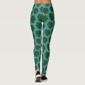 Leggings Feuilles de palmier Monstera motif imprimer leggin (Dos)