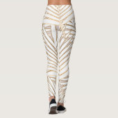 Leggings Feuilles de palmiers dorés : art déco. (Dos)