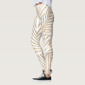 Leggings Feuilles de palmiers dorés : art déco. (Gauche)