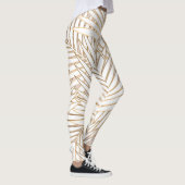 Leggings Feuilles de palmiers dorés : art déco. (Droite)