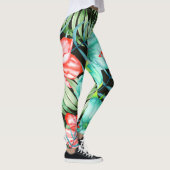 Leggings Feuilles De Palmiers Et Fleurs (Droite)