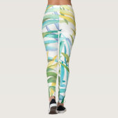 Leggings Feuilles de palmiers tropicaux (Dos)