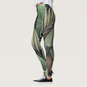 Leggings Feuilles de palmiers tropicaux, illustration 3D de (Gauche)