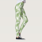Leggings Feuilles de palmiers verts. Motif aquarelle (Droite)