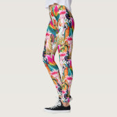Leggings Feuilles de perroquets et palmiers 2 (Gauche)
