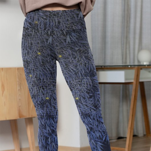 Leggings Feuilles de teinte bleue complexe - Exercice de Yo