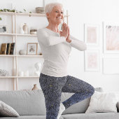 Leggings Feuilles de teinte bleue complexe - Exercice de Yo