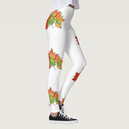 Leggings Feuilles d'érable multicolores (Droite)