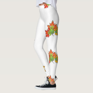 Leggings Feuilles d'érable multicolores