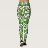 Leggings Feuilles d'érable sur fond blanc (Dos)