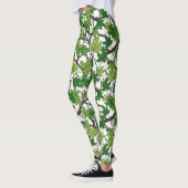 Leggings Feuilles d'érable sur fond blanc (Gauche)