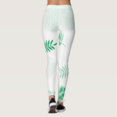 Leggings Feuilles doux de palmier vert (Dos)