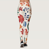 Leggings Feuilles et Baies Éparpillées (Dos)
