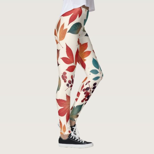 Leggings Feuilles et Baies Éparpillées (Droite)