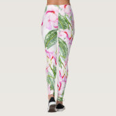 Leggings Feuilles Florales d'Oasis Botanique Tropicale Vert (Dos)
