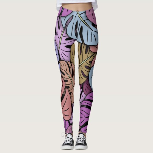 Leggings Feuilles Monstera #7 (Devant)