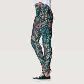 Leggings Feuilles multicolores foncés (Gauche)