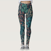 Leggings Feuilles multicolores foncés (Devant)