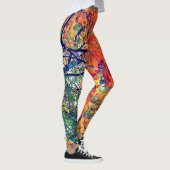 Leggings Feuilles orange et vert (Droite)